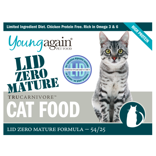 Young Again LID Zero 54/25 Mature Formula 美國零澱粉無穀物高蛋白 單一蛋白 低磷低敏成貓糧 4lb (92093) (EXP: 19/4月/2027)